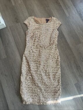 long tall sally blush Sequin Midi Sheath Dress